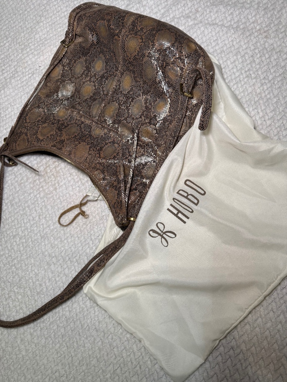 Hobo leather snakeskin convertible Merin bag